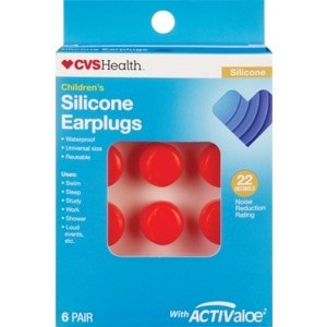 slide 1 of 1, CVS Health Children's Silicone Earplugs, 12 ct