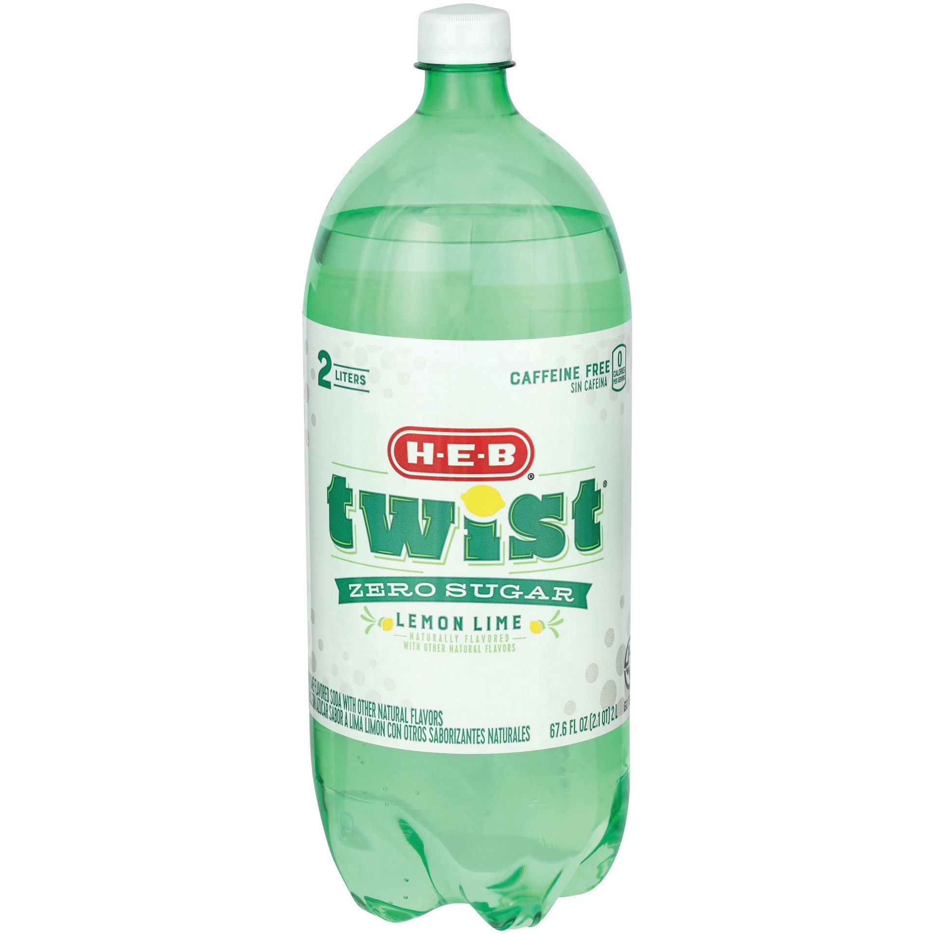 slide 1 of 1, H-E-B Diet Twist Lemon Lime Soda - 2 liter, 2 liter