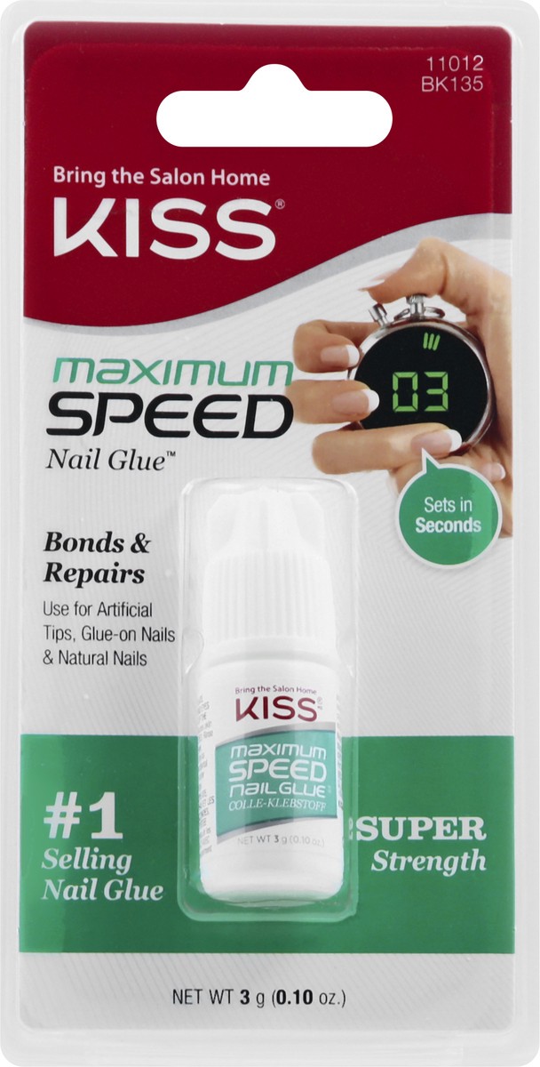 slide 6 of 9, Kiss Maximum Speed False Nail Glue, 0.11 oz