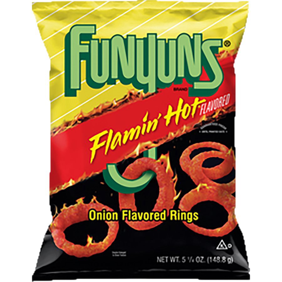slide 1 of 1, Funyuns Onion Flavored Rings Flamin' Hot Flavored 5 1/4 Oz, 5.25 oz