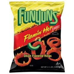 Funyuns Onion Flavored Rings Flamin'' Hot Flavored 5 1/4 Oz