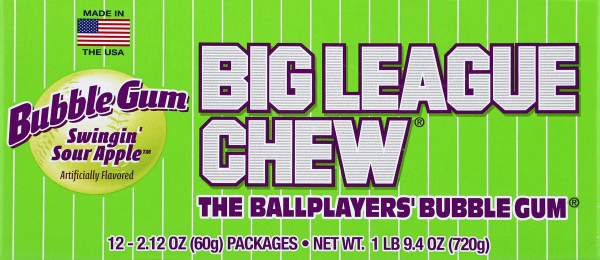 slide 1 of 4, Big League Chew Bubble Gum 12 ea, 12 ct