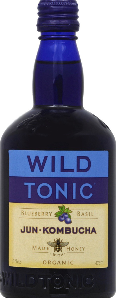 slide 3 of 4, Wild Tonic Blueberry Basil Jun Kombucha - 16 oz, 16 oz