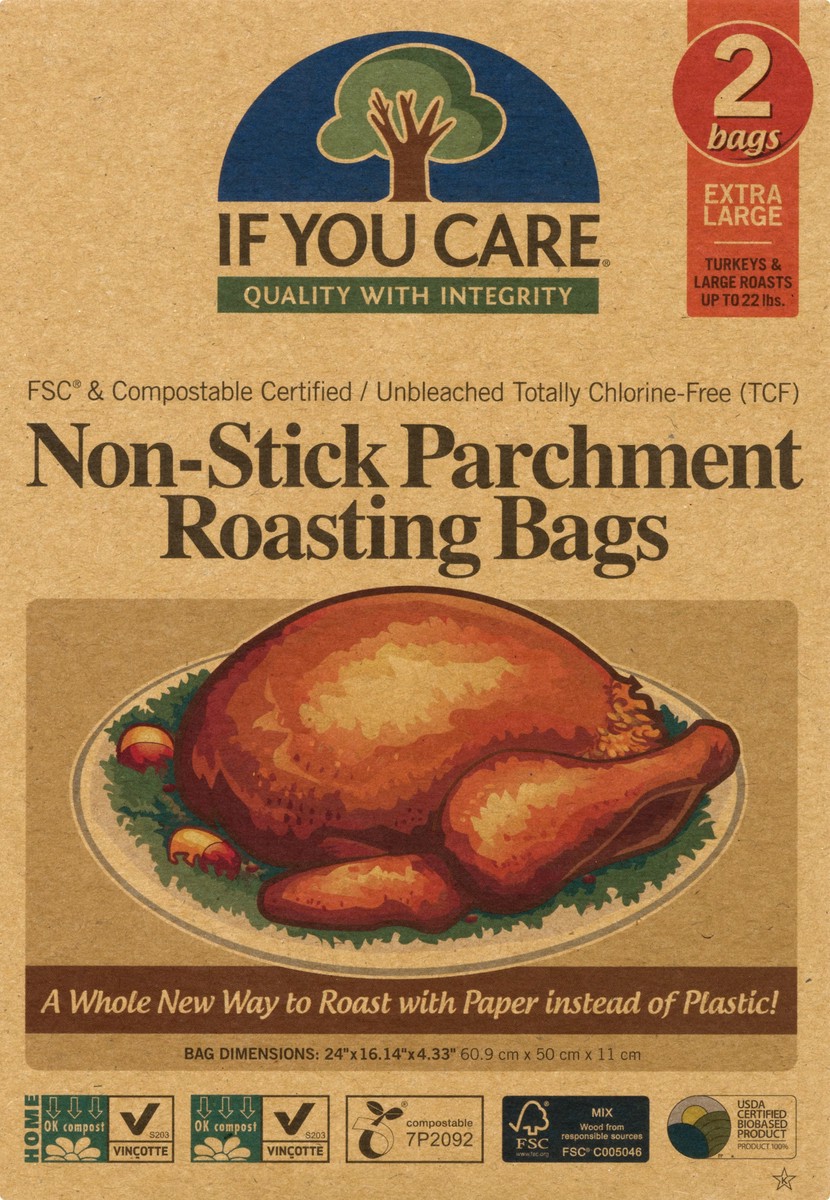 slide 1 of 10, If You Care Extra Large Non-Stick Parchment Roasting Bags 2 ea, 2 ct