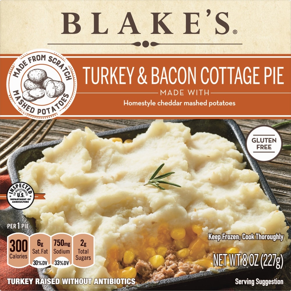 slide 1 of 1, Blake's Turkey & Uncured Bacon Cottage Pie, 8 oz