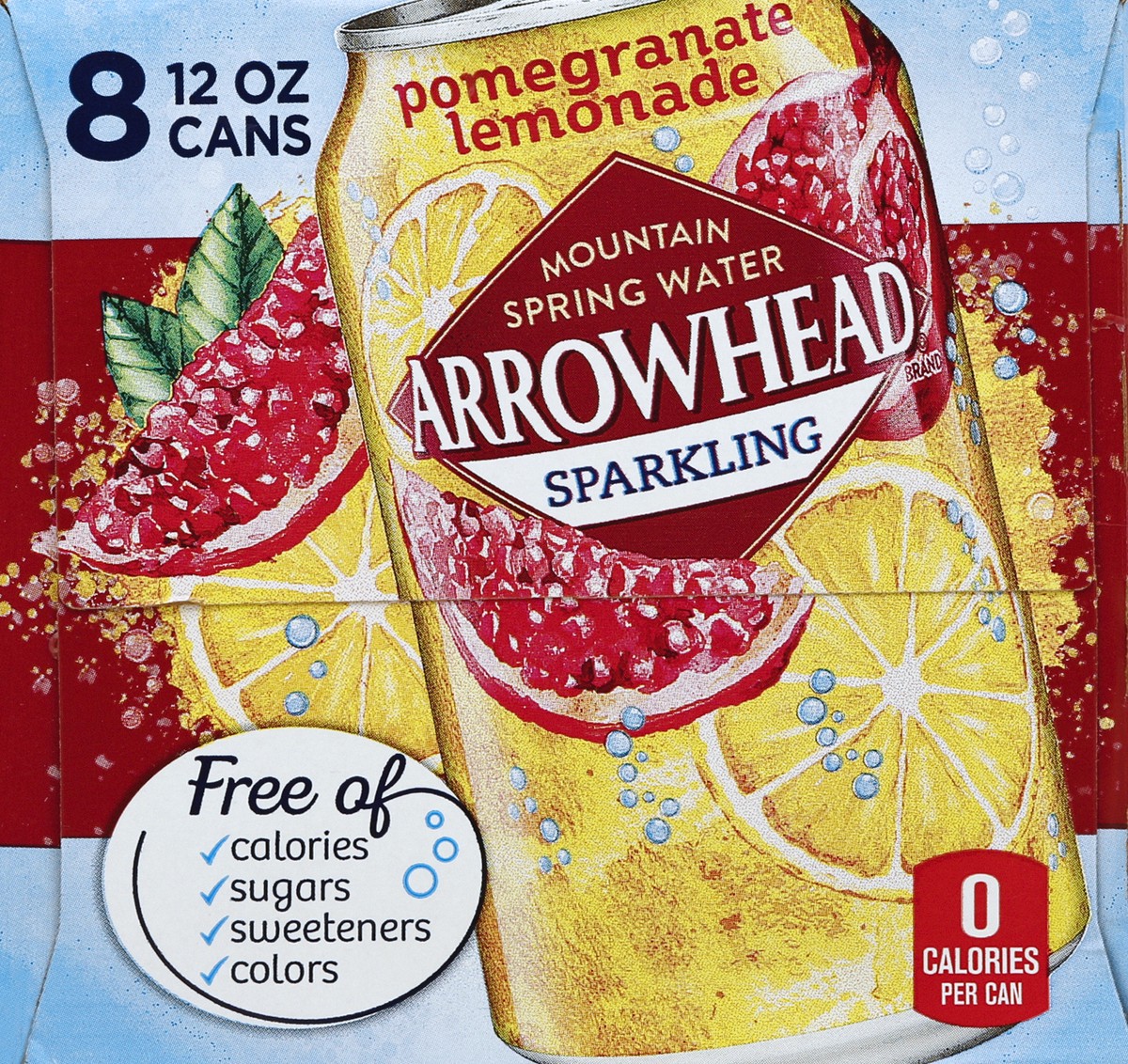 slide 3 of 6, Arrowhead Sparkling Water, Pomegranate Lemonade- 12 oz, 12 oz