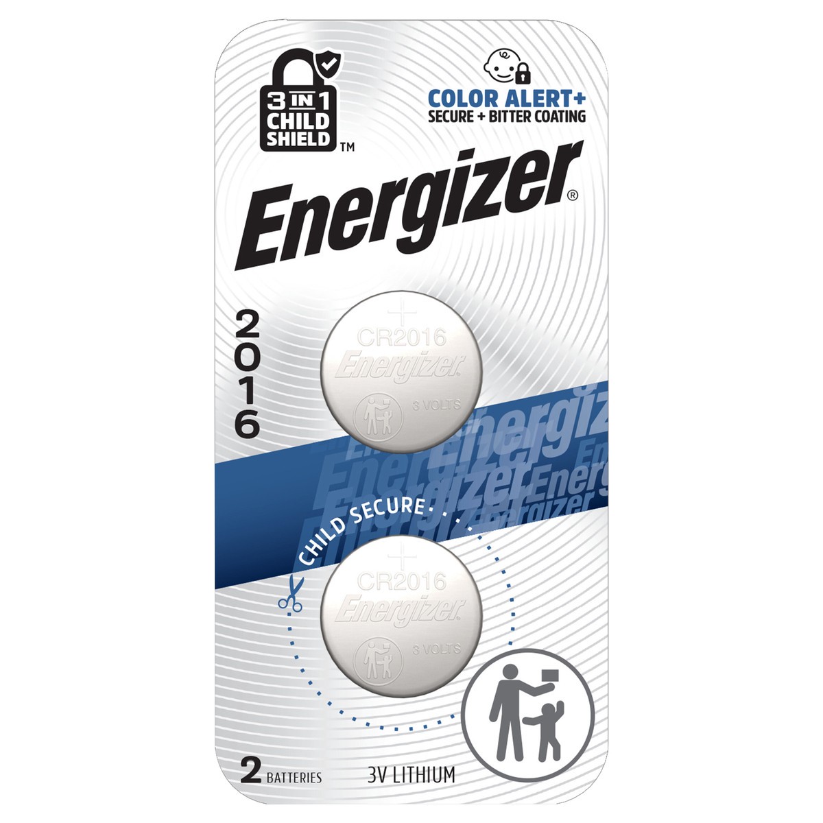 slide 1 of 3, Energizer 2016 Batteries (2 Pack), 3V Lithium Coin Batteries, 1 ct