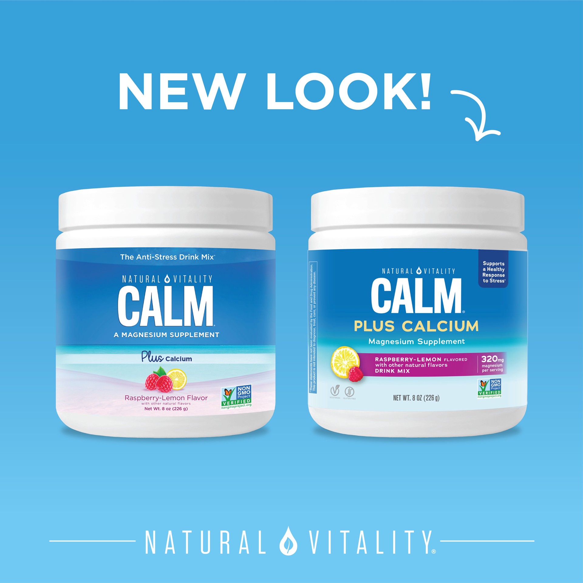 slide 2 of 5, Natural Vitality Raspberry Lemon Calm Plus Calcium, 1 ct