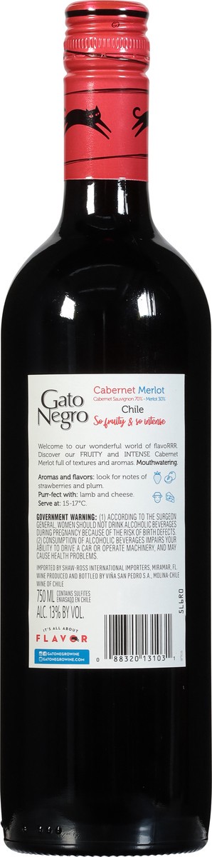 slide 10 of 12, Gato Negro Chile Cabernet Sauvignon 750 ml, 750 ml