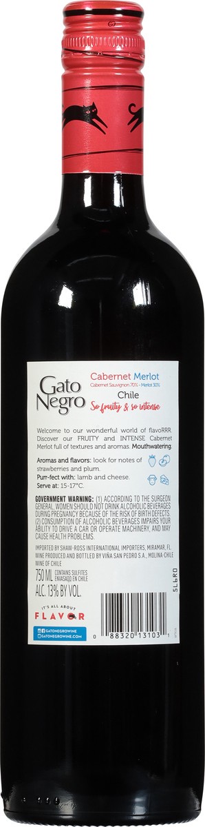 slide 11 of 12, Gato Negro Chile Cabernet Sauvignon 750 ml, 750 ml