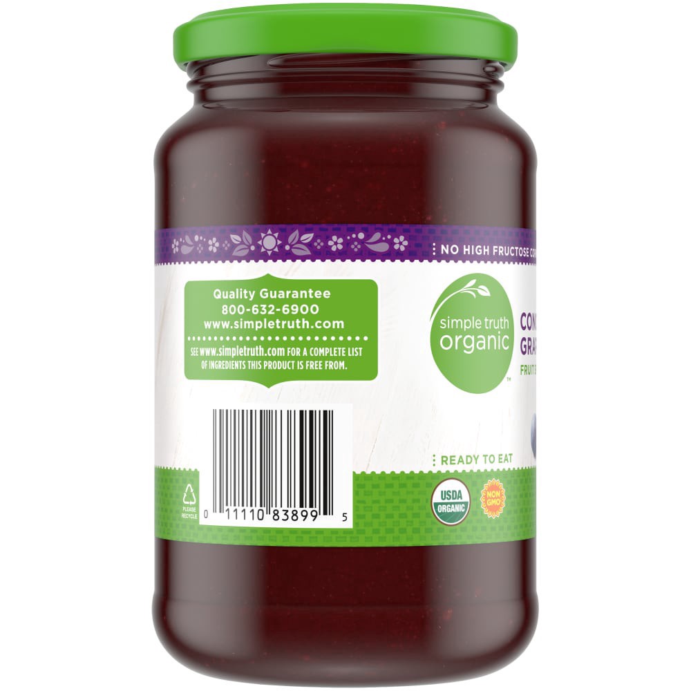 slide 6 of 6, Simple Truth Organic Concord Grape Fruit Spread, 16.5 oz