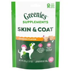 Greenies Skin & Coat Chicken Flavor Supplements 40 ea