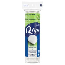 Q-Tips Gentle Exfoliating Cotton Rounds for Face - 80 Count