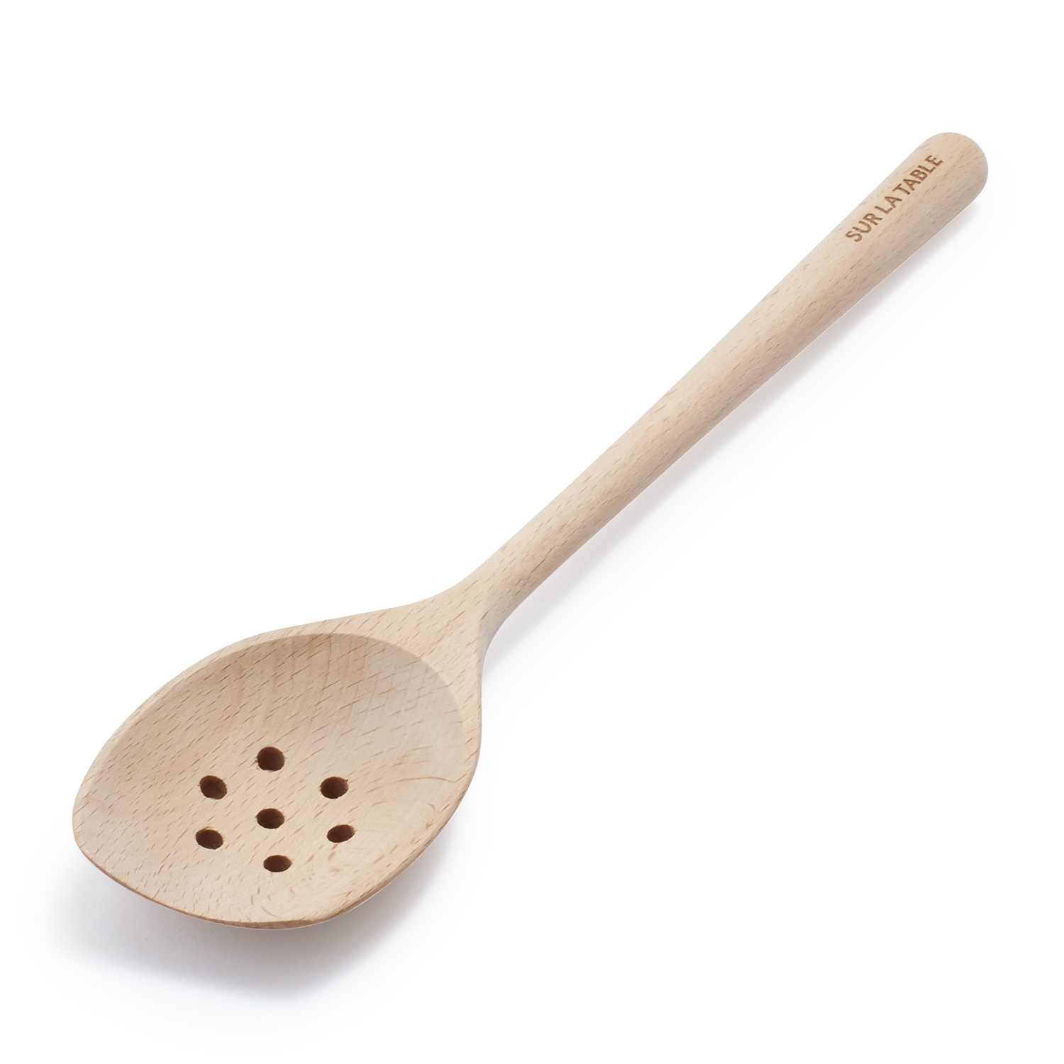 slide 1 of 1, Sur La Table Beechwood Slotted Saut Spoon, 1 ct