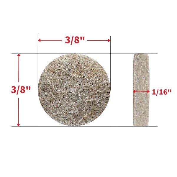 slide 23 of 29, Super Sliders 3/8" Round Self-Stick Felt Pads, Beige (84), 84 ct