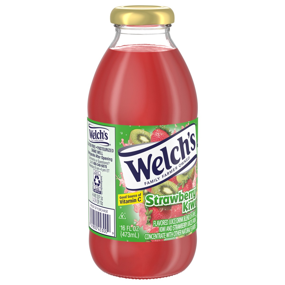 slide 3 of 5, Welch's Strawberry Kiwi Juice Drink, 16 fl oz On-the-Go Bottle, 16 fl oz