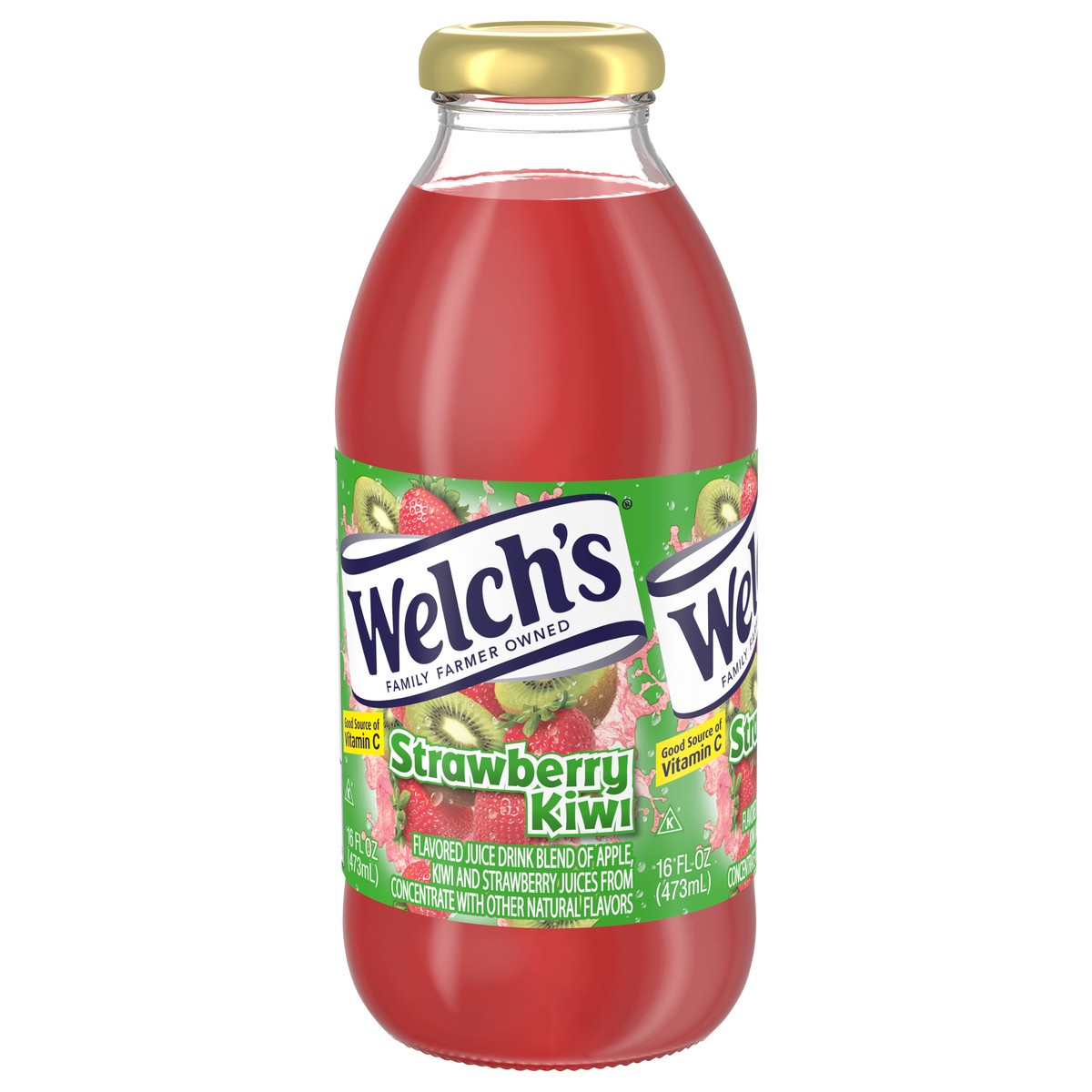 slide 2 of 5, Welch's Strawberry Kiwi Juice Drink, 16 fl oz On-the-Go Bottle, 16 fl oz