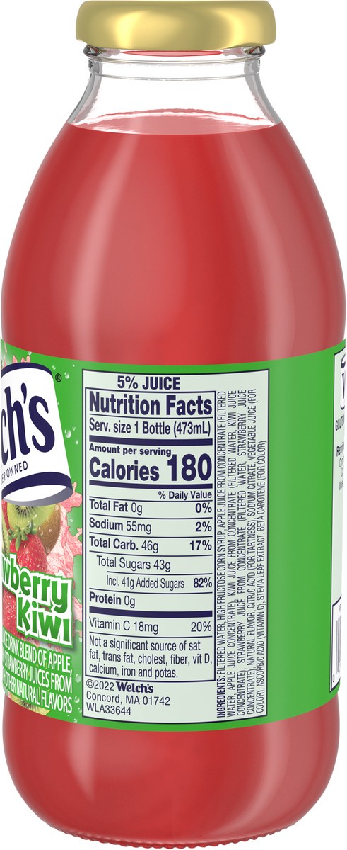 slide 4 of 5, Welch's Strawberry Kiwi Juice Drink, 16 fl oz On-the-Go Bottle, 16 fl oz