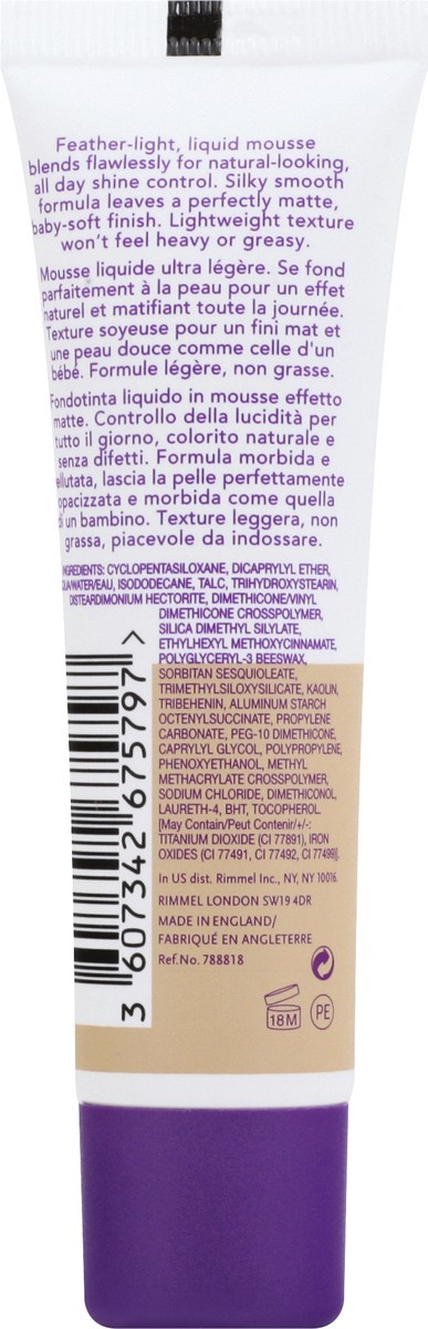 slide 11 of 12, Rimmel Stay Matte Liquid Mousse Soft Beige 200 Foundation 1 oz, 1 oz