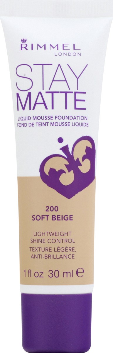 slide 1 of 12, Rimmel Stay Matte Liquid Mousse Soft Beige 200 Foundation 1 oz, 1 oz