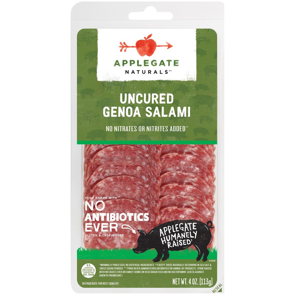 slide 1 of 3, Applegate Naturals Uncured Genoa Salami, 4 oz