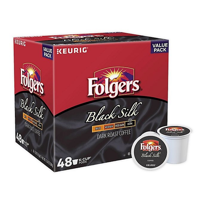 slide 1 of 1, Folgers Black Silk Coffee Keurig K-Cup Pods, 48 ct