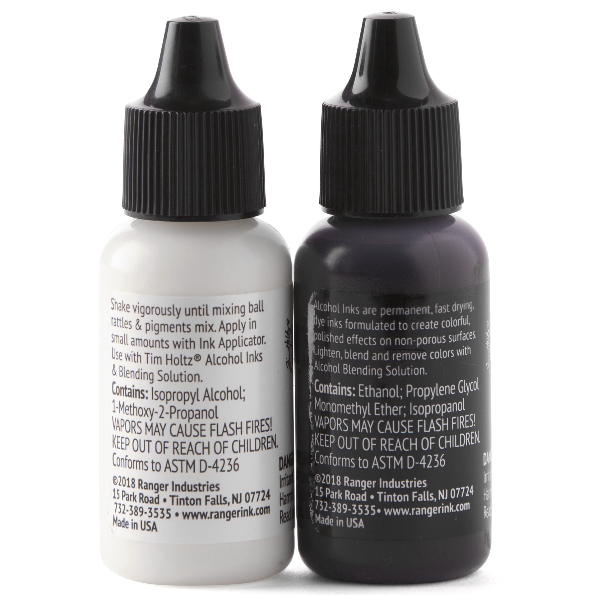 slide 2 of 7, Tim Holtz Alcohol Ink Set, Black & White, 0.5 fl oz