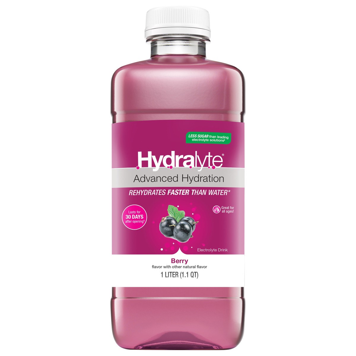 slide 1 of 13, Hydralyte Berry Liquid, 1 L Bottle, 1 liter