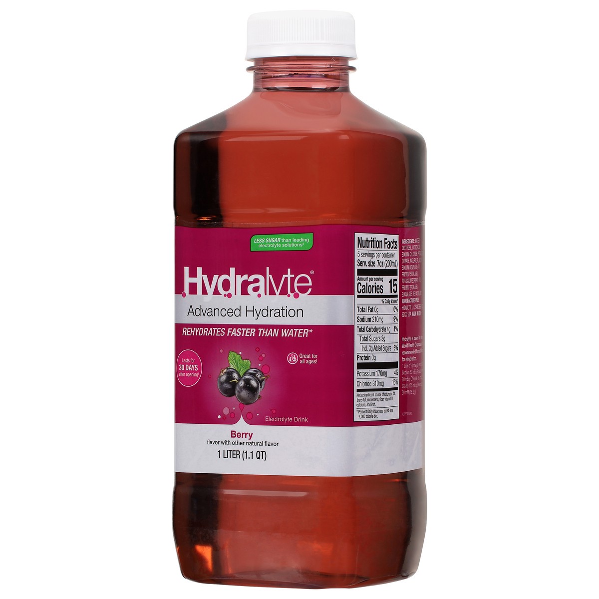 slide 11 of 13, Hydralyte Berry Liquid, 1 L Bottle, 1 liter