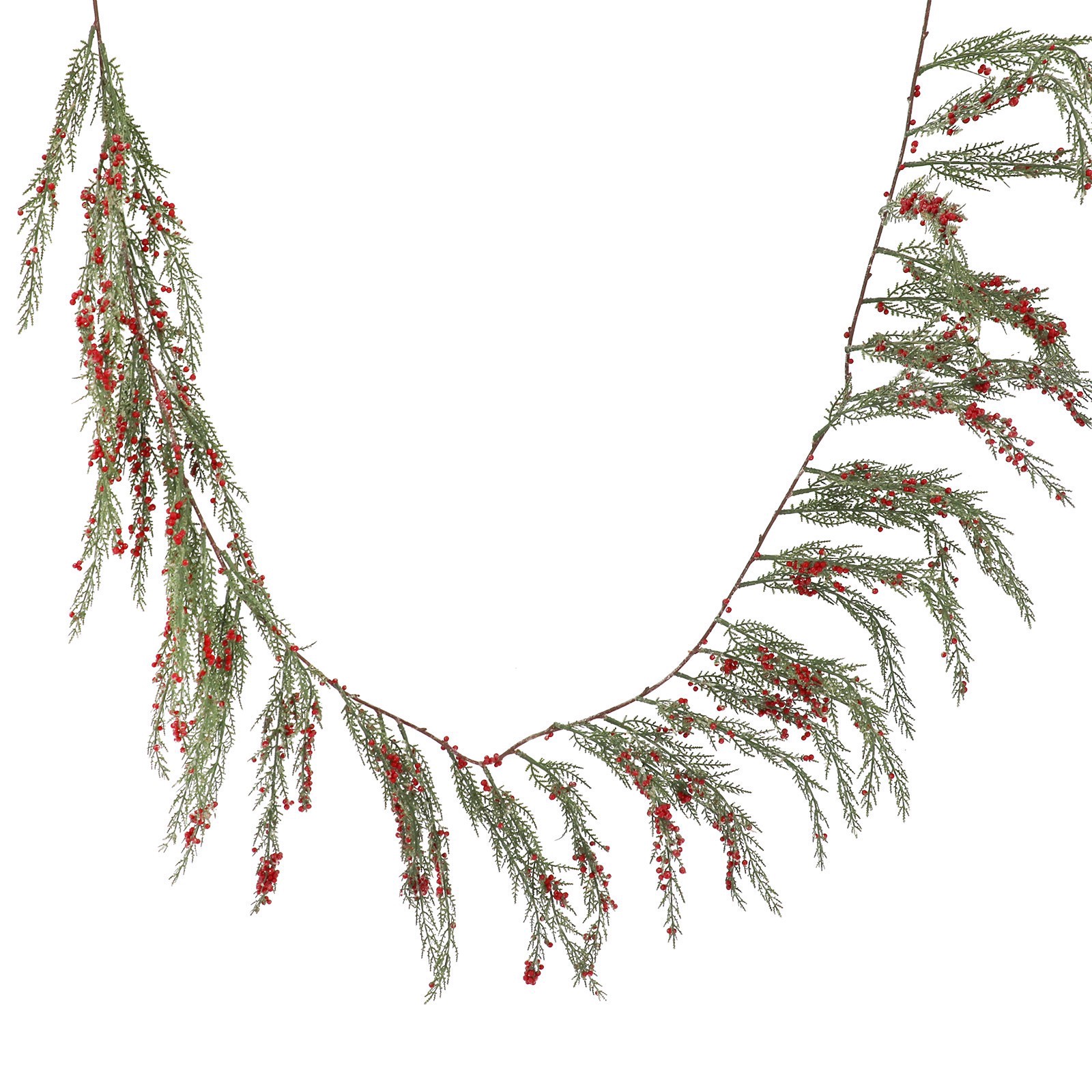 slide 2 of 2, 6ft. Cedar & Red Berry Glitter Garland By Ashland, 6 ft