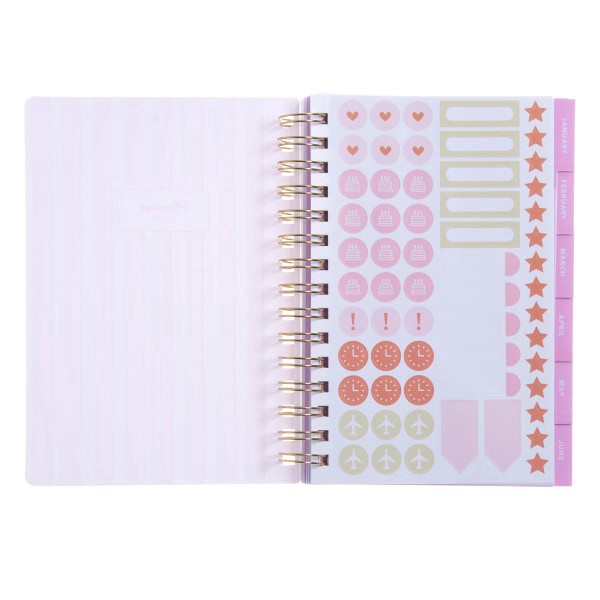 slide 4 of 4, 2025 Gartner Studios Weekly/Monthly Annual Planner, 5-5/8"" X 8"", Pink/White, January 2025 To December 2025, 1 ct