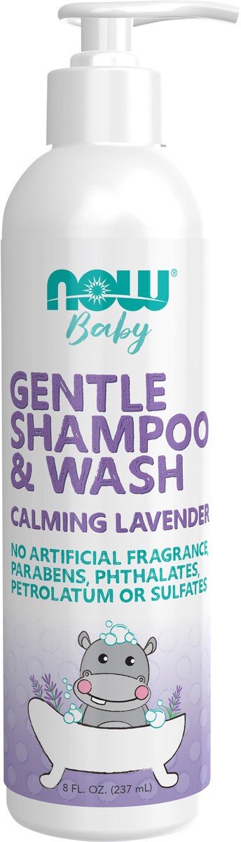 slide 7 of 8, NOW Gentle Baby Shampoo & Wash, Calming Lavender - 8 fl. oz., 8 fl oz