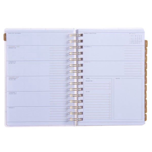 slide 4 of 5, 2025 Russell & Hazel Weekly/Monthly Spiral Frosted Planner, 5-7/8"" X 8-1/4"", Dew, January 2025 To December 2025, 1 ct