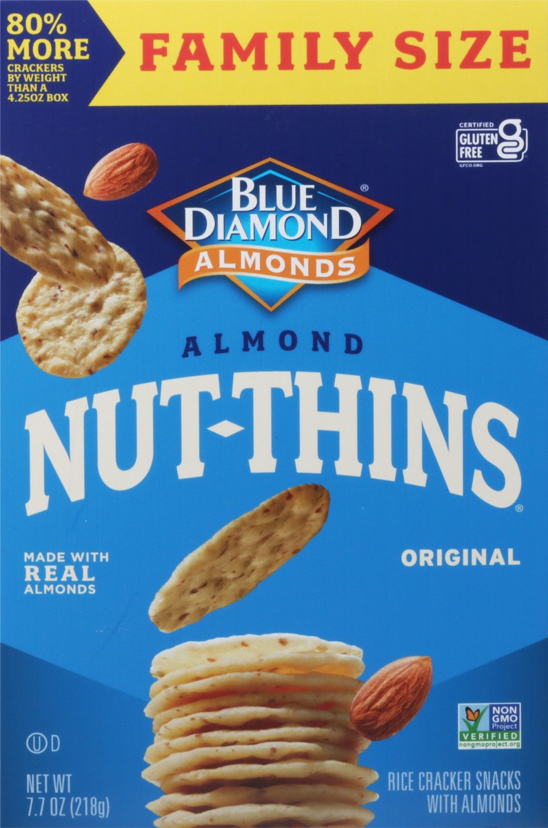 slide 1 of 7, Blue Diamond Original Nut Thins Almonds, 7.7 oz
