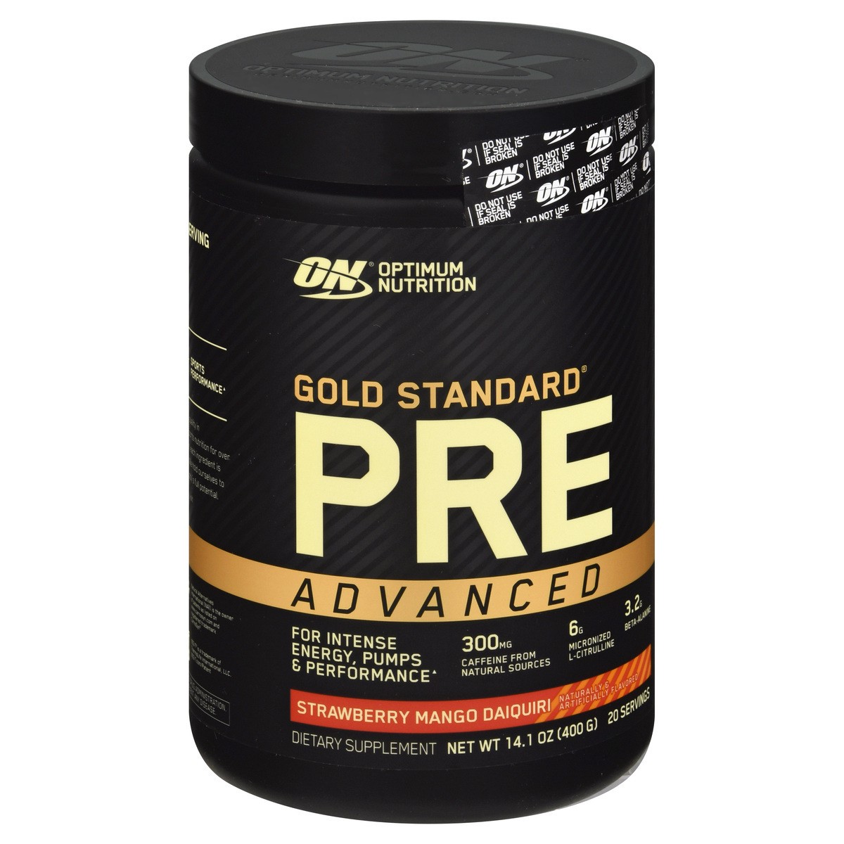 slide 6 of 9, Optimum Nutrition Gold Standard Advanced Strawberry Mango Daiquiri Pre-Workout 14.1 oz, 14.1 oz