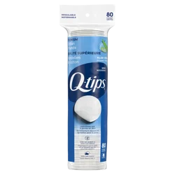 Q-Tips Premium Cotton Rounds, 80 ct