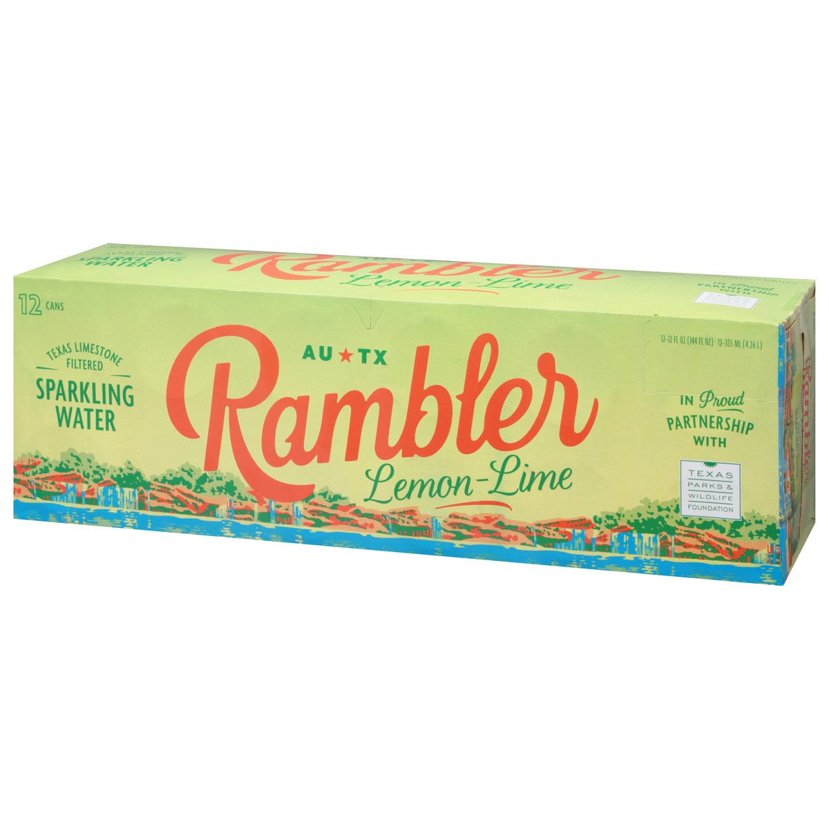 slide 12 of 13, Rambler Lemon Lime Sparkling Water 12-12 fl oz Cans, 12 ct