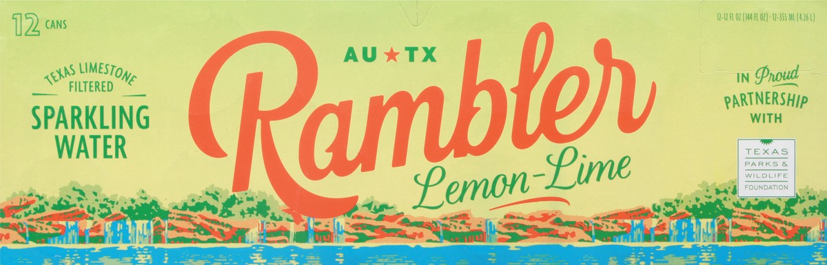 slide 7 of 13, Rambler Lemon Lime Sparkling Water 12-12 fl oz Cans, 12 ct
