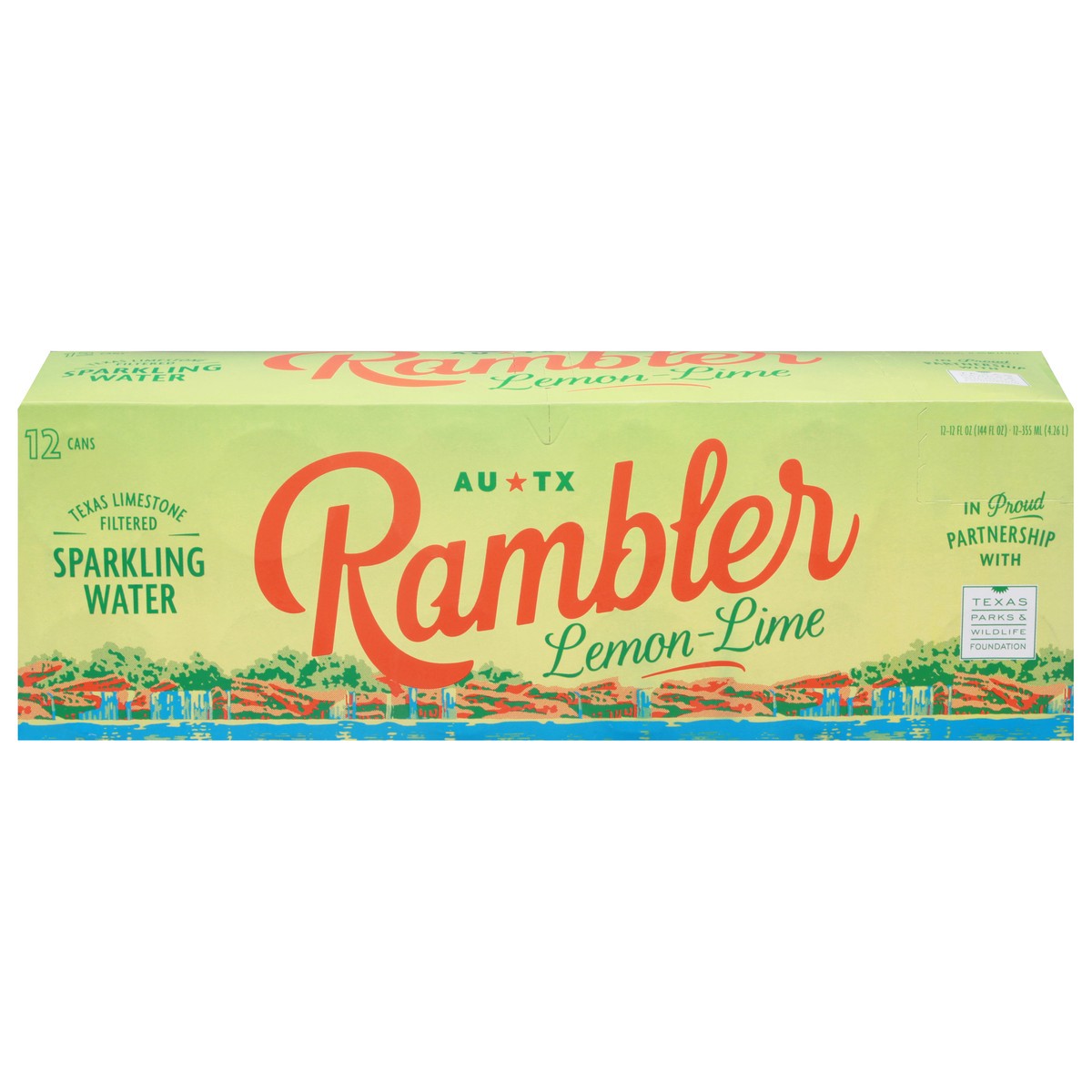 slide 1 of 13, Rambler Lemon Lime Sparkling Water 12-12 fl oz Cans, 12 ct