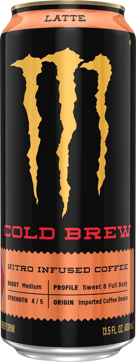 slide 2 of 2, Monster Cold Brew Latte Energy Drink 13.5 fl oz, 13.5 fl oz