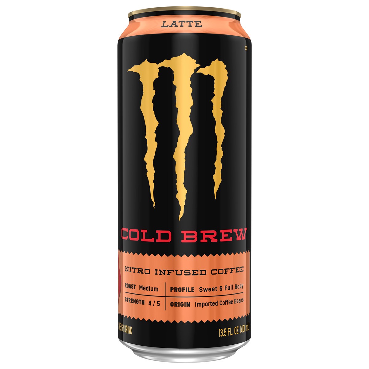 slide 1 of 2, Monster Cold Brew Latte Energy Drink 13.5 fl oz, 13.5 fl oz