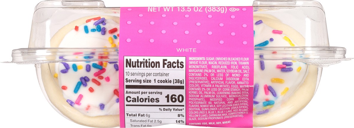slide 14 of 15, Sweet P's Bake Shop White Frosted Sugar Cookies 13.5 oz, 13.5 oz