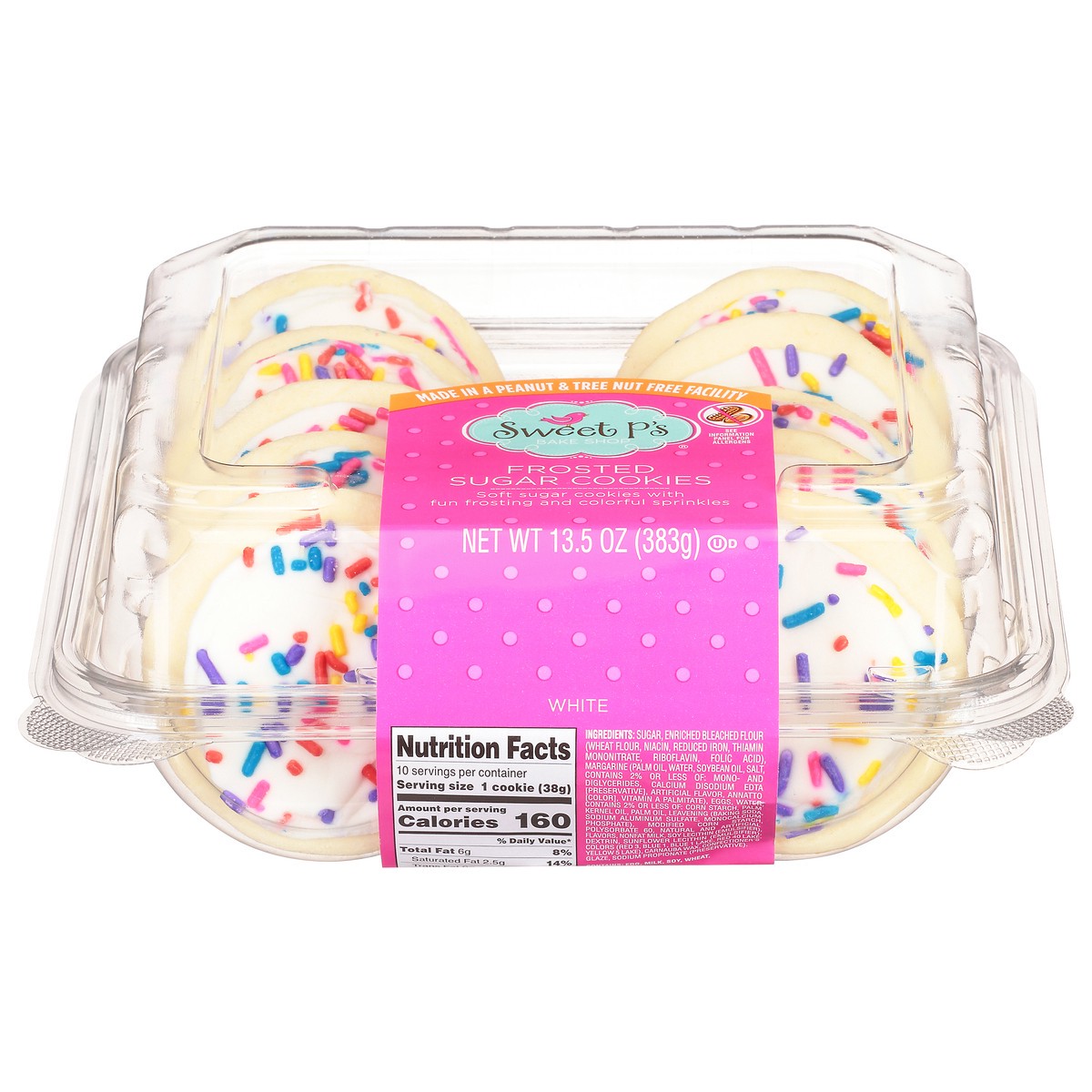 slide 10 of 15, Sweet P's Bake Shop White Frosted Sugar Cookies 13.5 oz, 13.5 oz