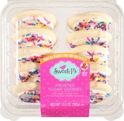 Sweet P's Bake Shop White Frosted Sugar Cookies 13.5 oz