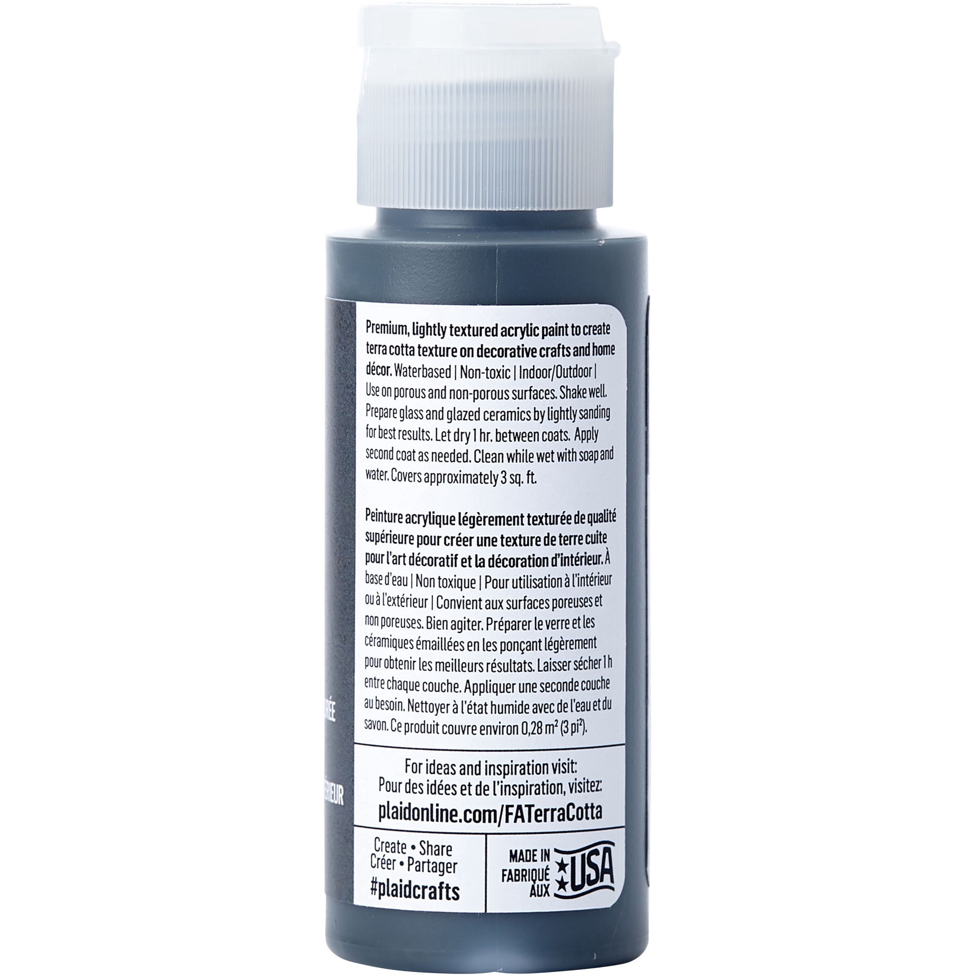 slide 2 of 10, Folkart Terra Cotta Lightly Textured Acrylic Paint, 2 fl oz