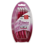 slide 1 of 2, Harris Teeter 3 Blades Disposable Razors, 4 ct