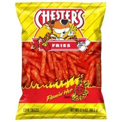 Chester's Fries Corn Snacks Flamin' Hot Flavored 3 1/8 Oz