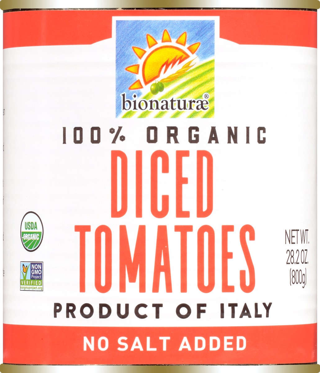 slide 6 of 9, bionaturae No Salt Added Diced Tomatoes 28.2 oz, 28.2 oz