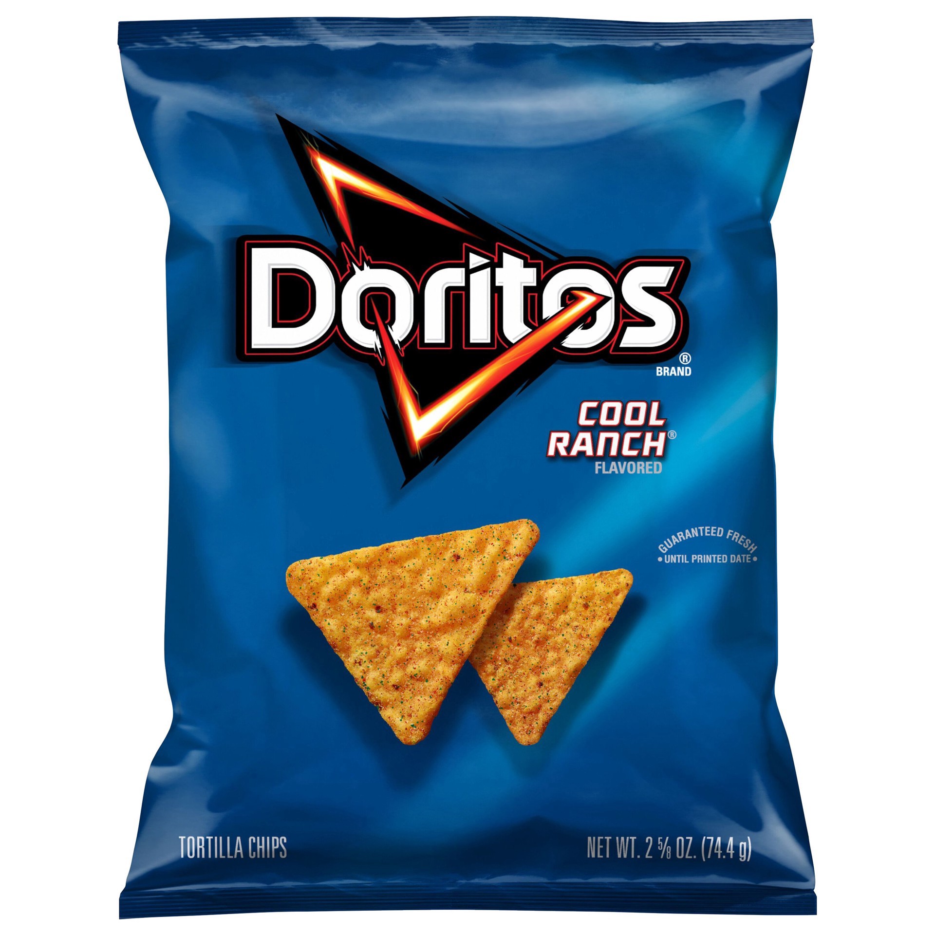 slide 1 of 1, Doritos Tortilla Chips Cool Ranch Flavored 2 5/8 Oz, 2.625 oz