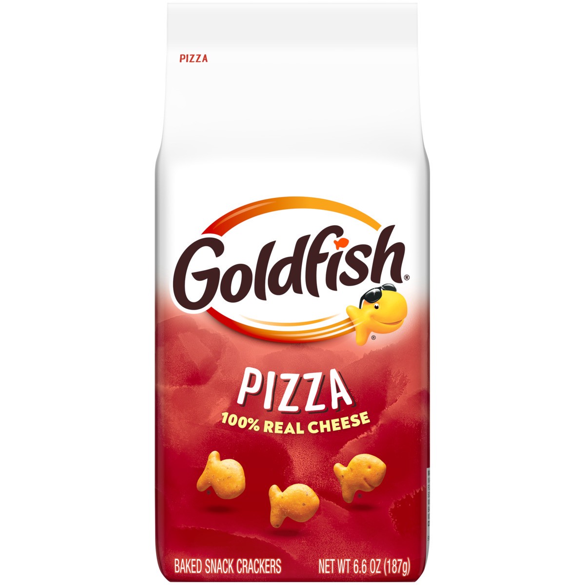 slide 1 of 5, Goldfish Pizza Baked Snack Crackers, 6.600 oz